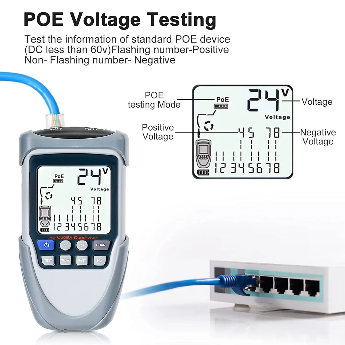 Netzwerkkabel-Tracer und PoE-Tester - ET612/ET613