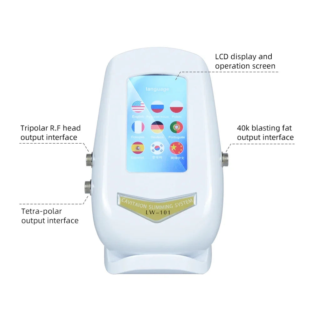40K 3-in-1 Cavitation Body Slimming Machine Facial Massager