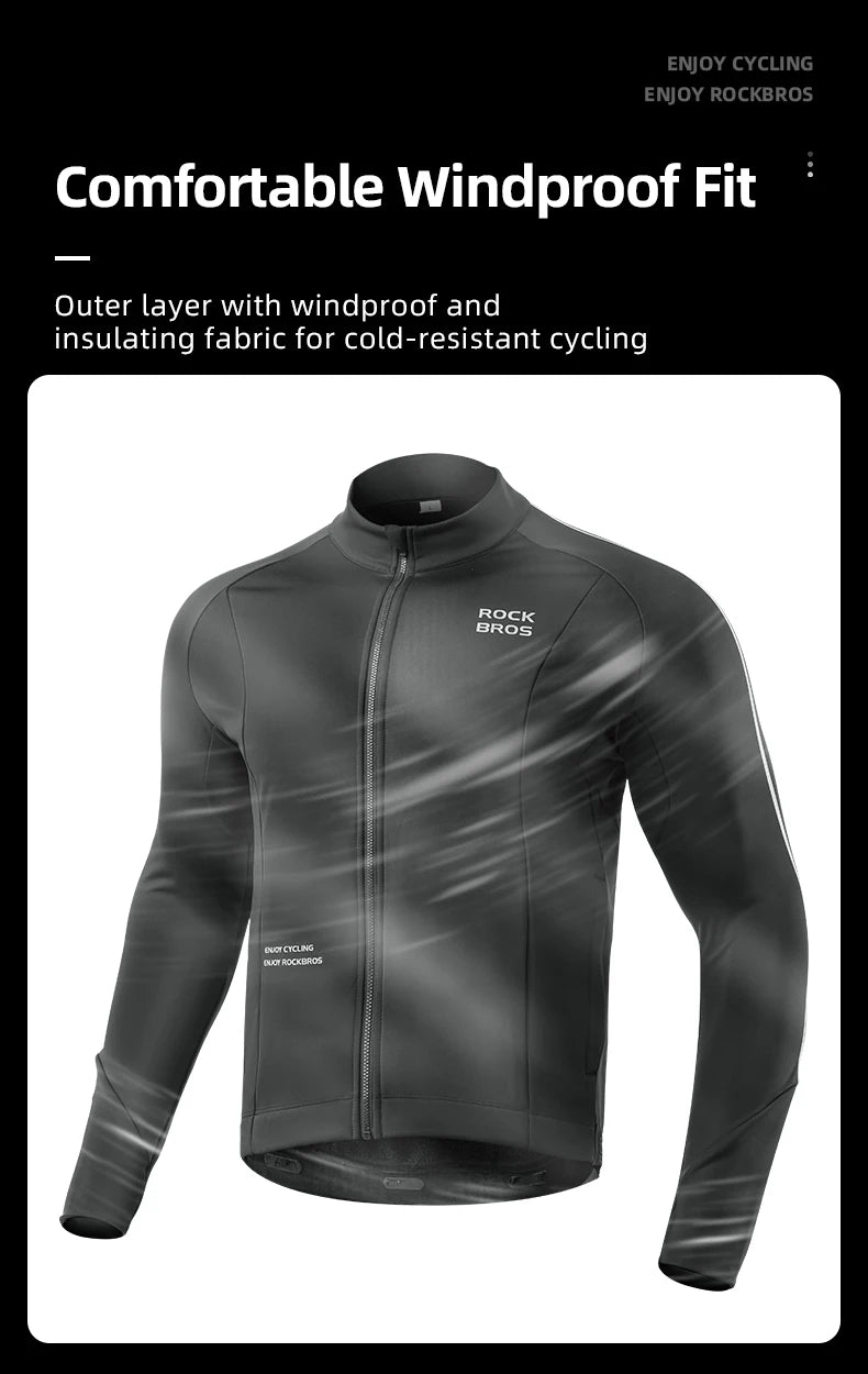 Women’s Winter Cycling Jacket with Fleece Lining and Windproof Design