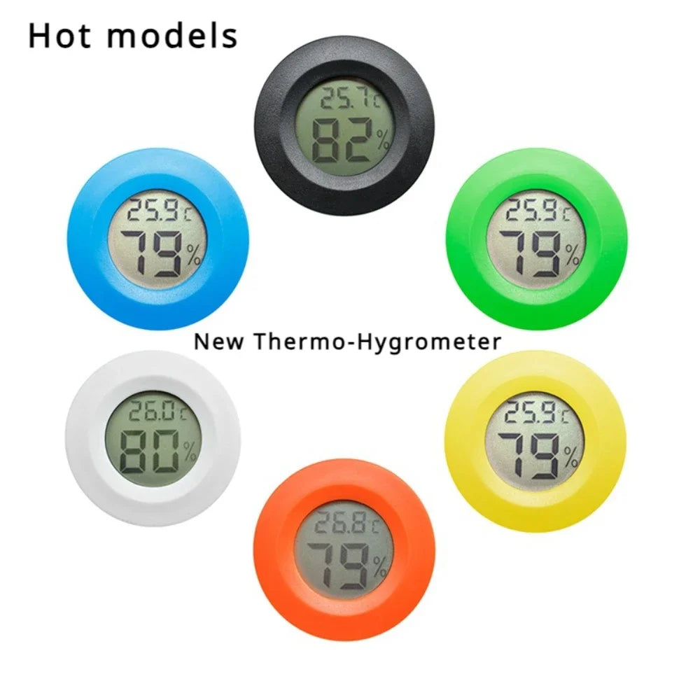 Round Digital Thermometer and Hygrometer for Terrariums