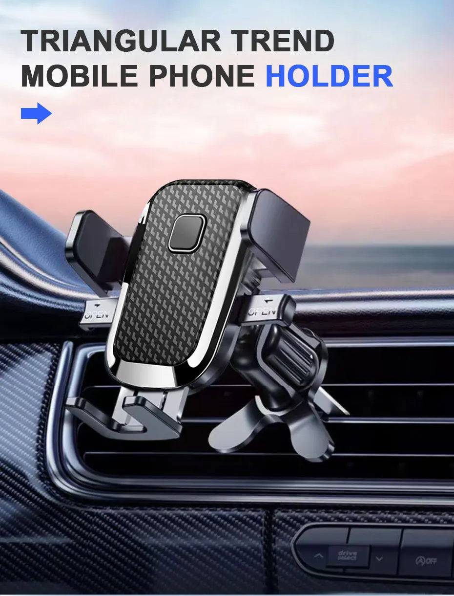 SEAMETAL Upgraded Hook Car Phone Holder Anti Shake Air Vent Phone Mount 360-Degree Rotation Stable Smartphone Naigation Support