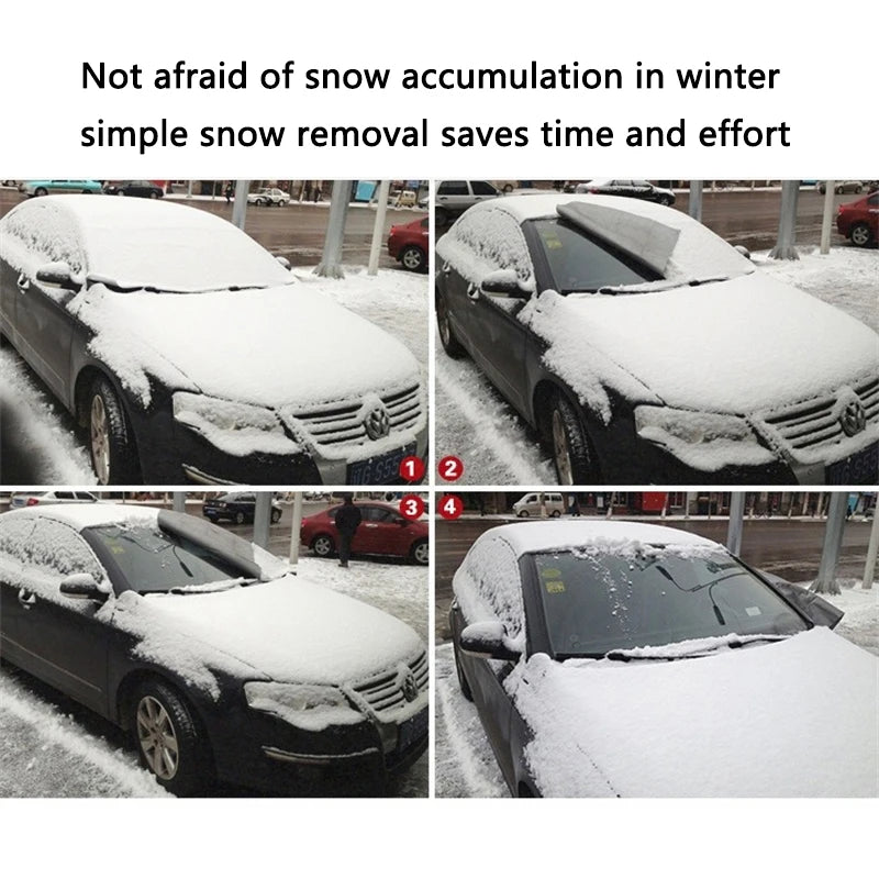 Car Windscreen Snow and Sun Cover with Door Flaps