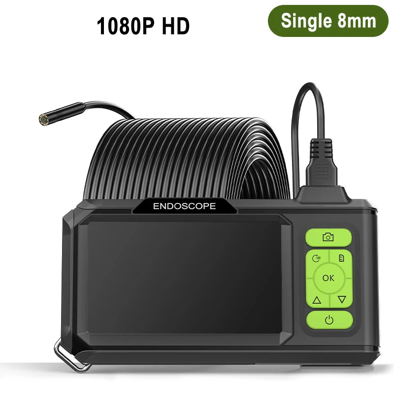 Industrial Endoscope 4.3'' IPS Screen Autofocus Camera HD1080P Single Dual Triple Lens USB Probe Car Inspection Borescope LEDs 