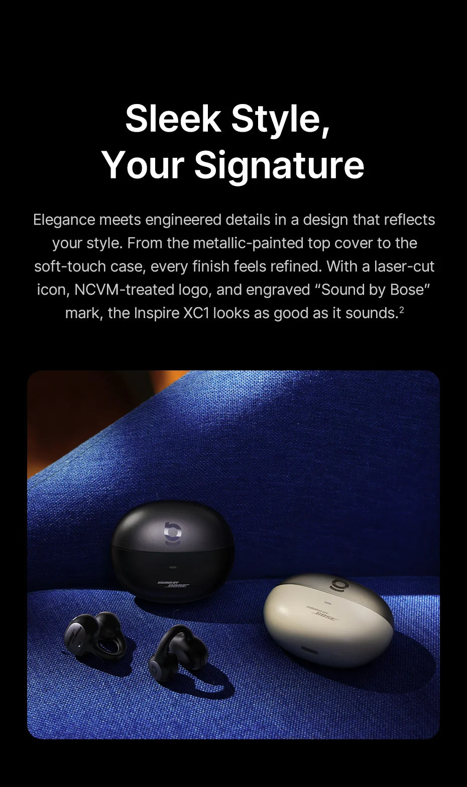 Căști wireless Baseus XC1 cu clips deschis pe ureche Bluetooth 6.1