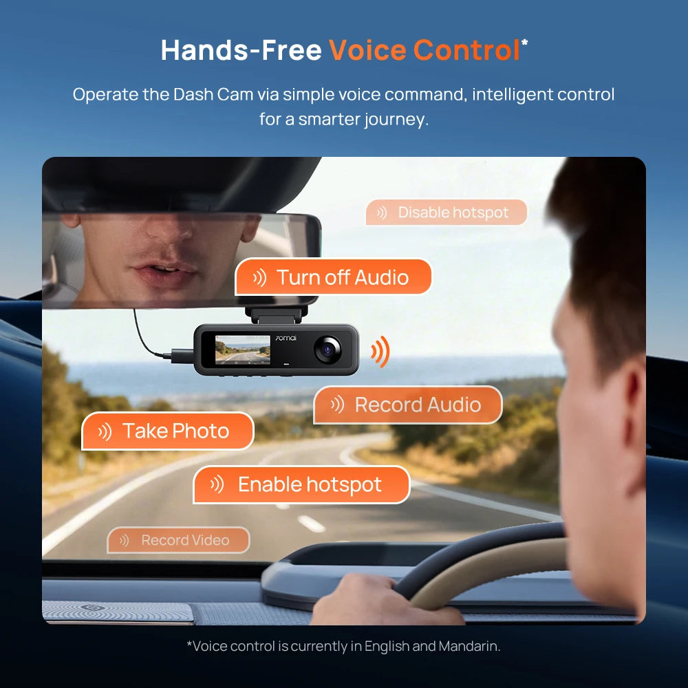 4K 3-Channel Dash Cam with Front, Rear & Interior Recording