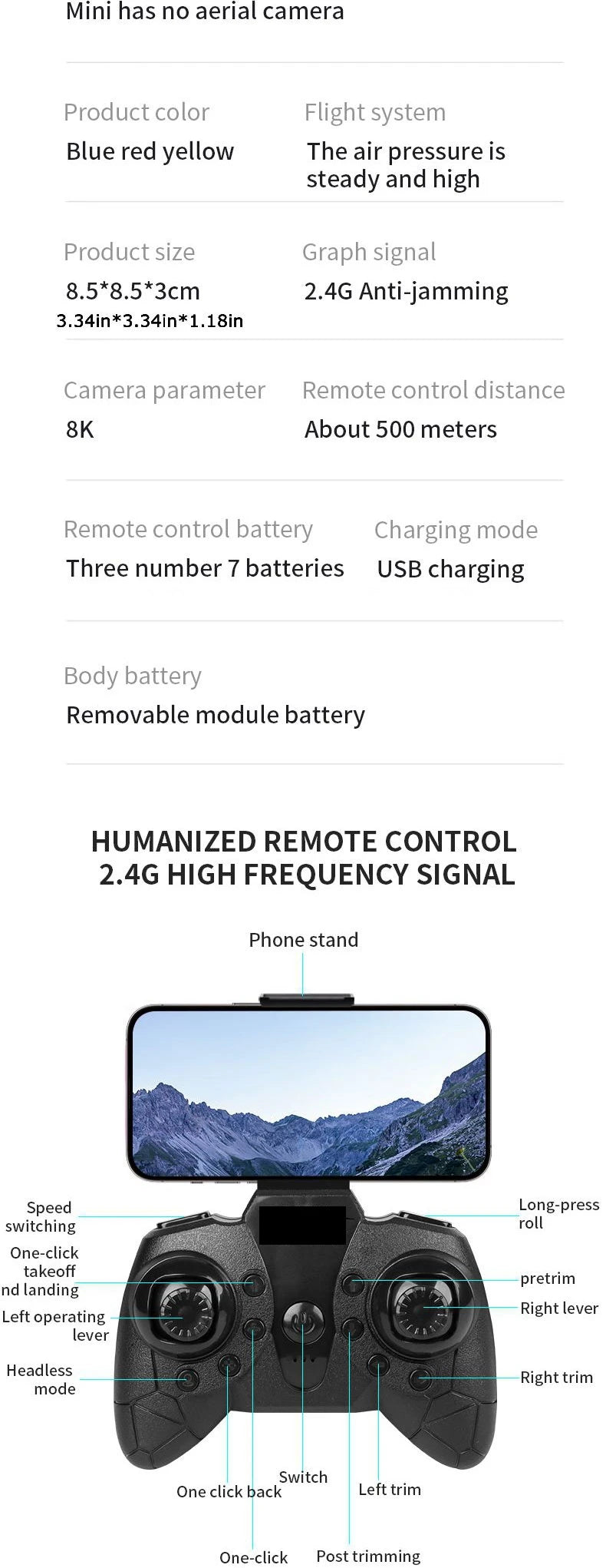 Dowellin D12 Çift Kameralı Mini Drone Çocuklar İçin