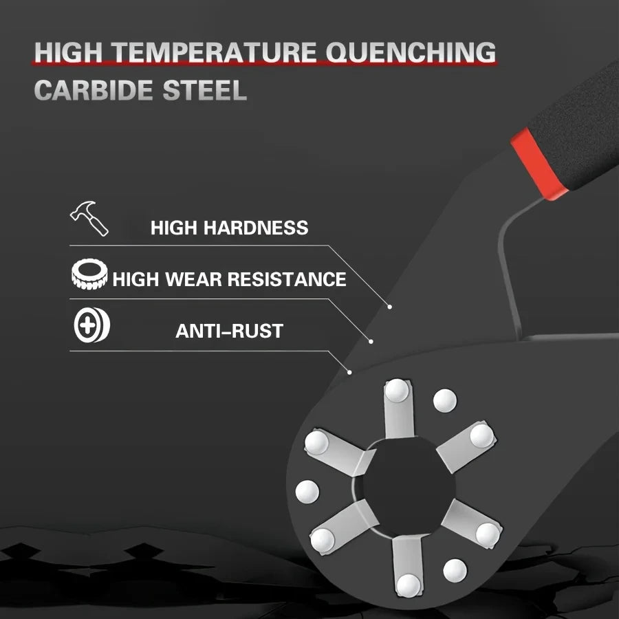 6-Inch Adjustable Hex Nut Wrench with Twin Handles