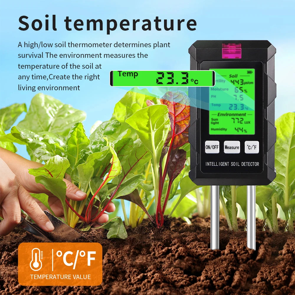 Six-in-One Digital Soil and Environment Meter