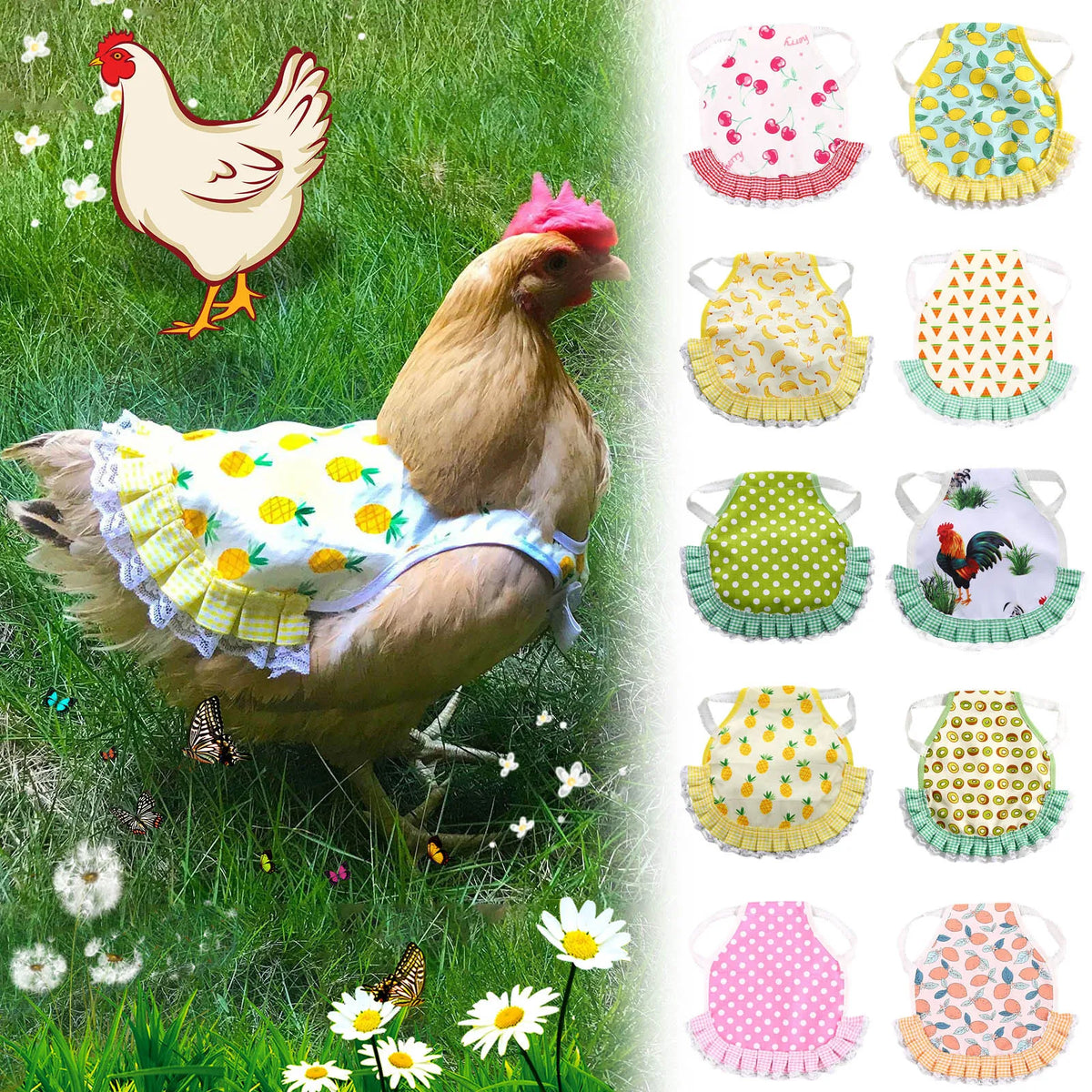 Chicken Saddle Apron – Pattern Options