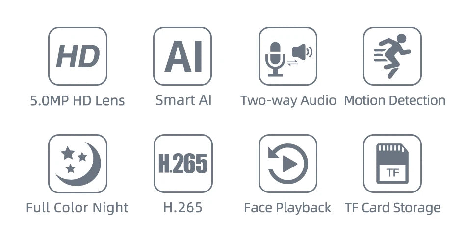 MISECU bežična vanjska sigurnosna kamera s 5MP noćnim vidom u boji