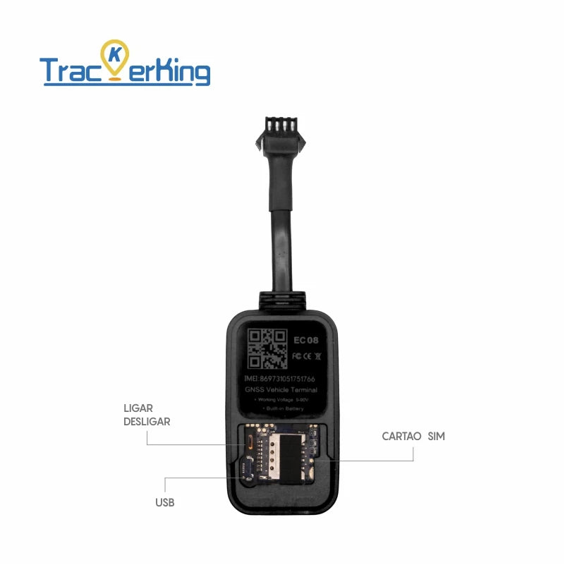 TrackerKing EC08 2G GPS Tracker Auto GPS tracker- Praćenje uživo Locator uređaj GT06 protokol baterija bolji od J14