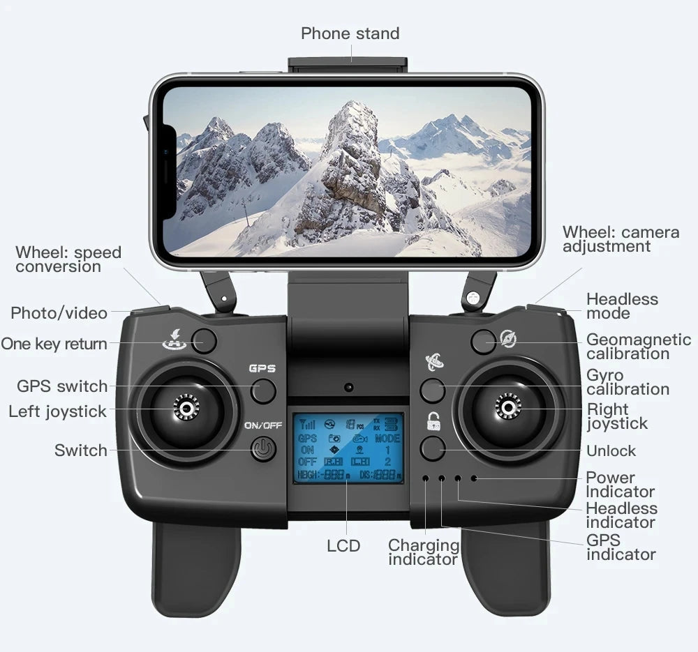 L900 Pro MAX GPS Drone 4K Professional HD Dual Camera 5G Wifi 360° Obstacle Avoidance Brushless Foldable Quadcopter RC Drone Toy 