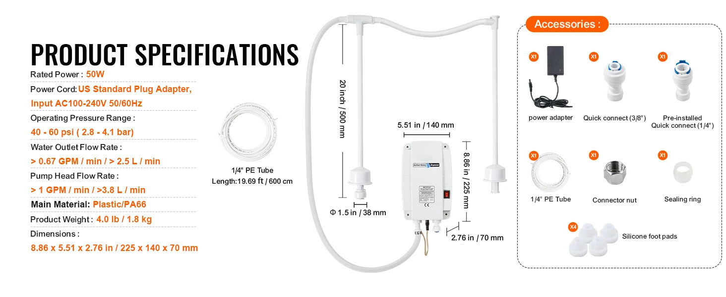 Dual 5-Gallon Bottled Water Pump System with Automatic Pressure Control
