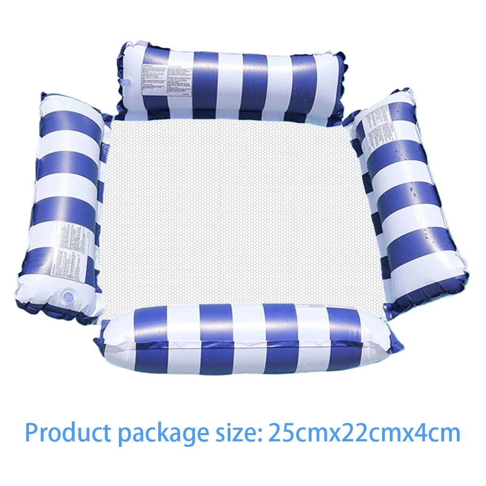 Inflatable Pool Float Lounger Chair with Arm and Backrest