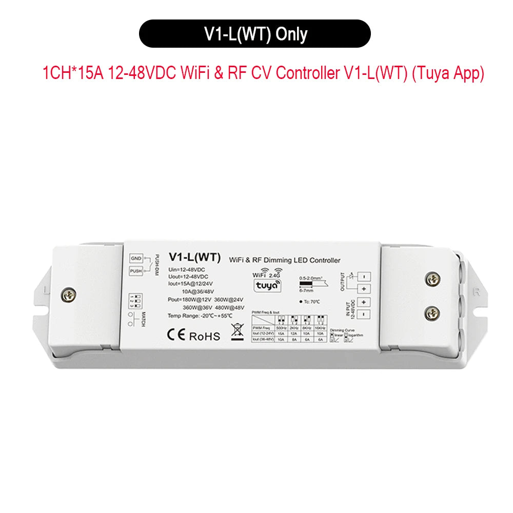 Kit Tuya con controller LED monocolore e telecomando