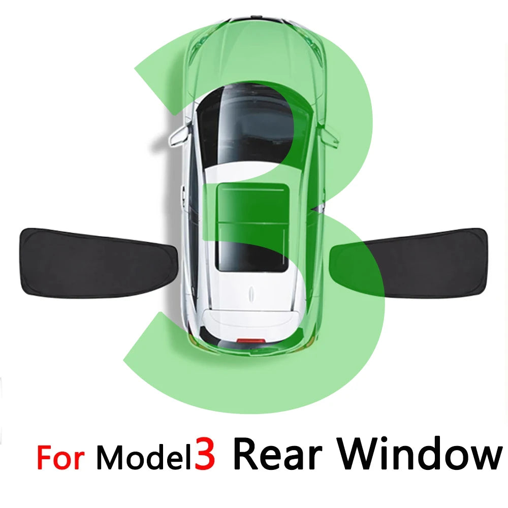Vehicle Window Sunshades for Model 3 and Model Y – Options