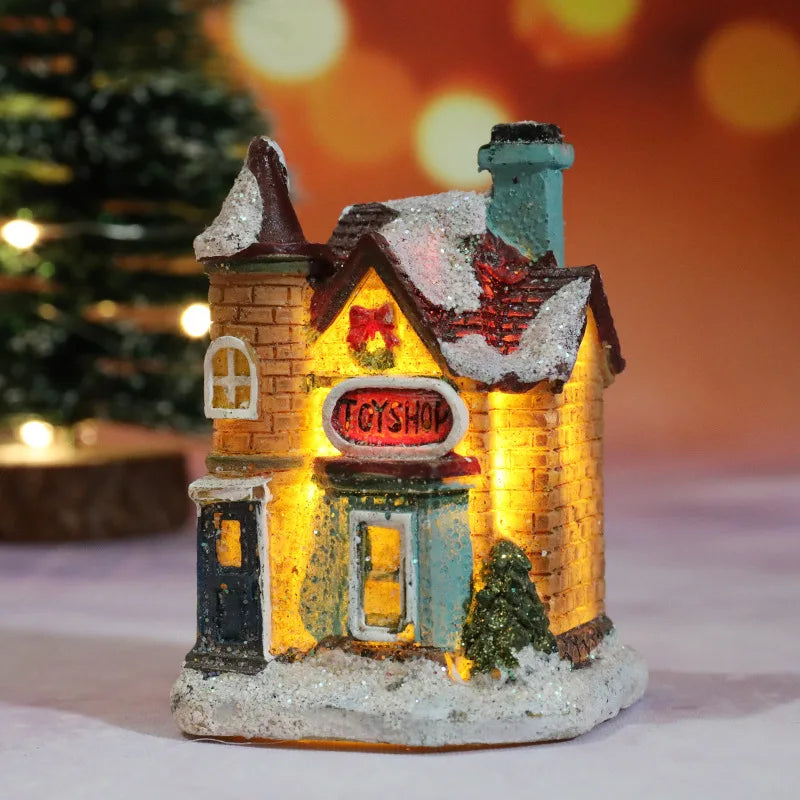 Christmas House Light Decorations For Home Ornaments Kids Xmas Gift New Year 2025 Navidad Decor Bedroom Night Light With Battery 