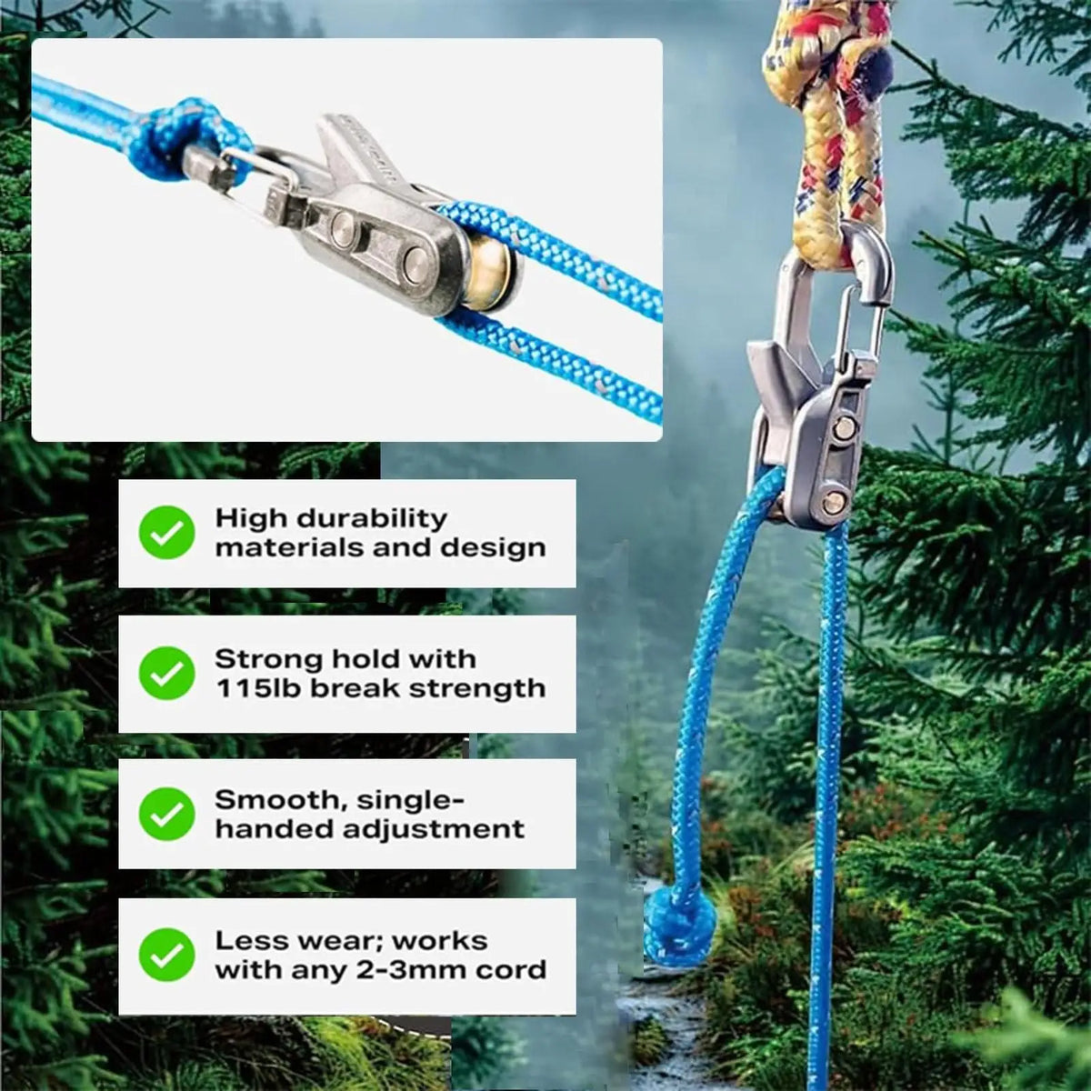 Rope Tensioning Clips - Pack Options