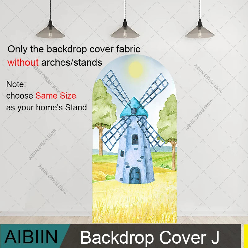 Farm-Themed Arch Backdrop Cover, Stand Excluded