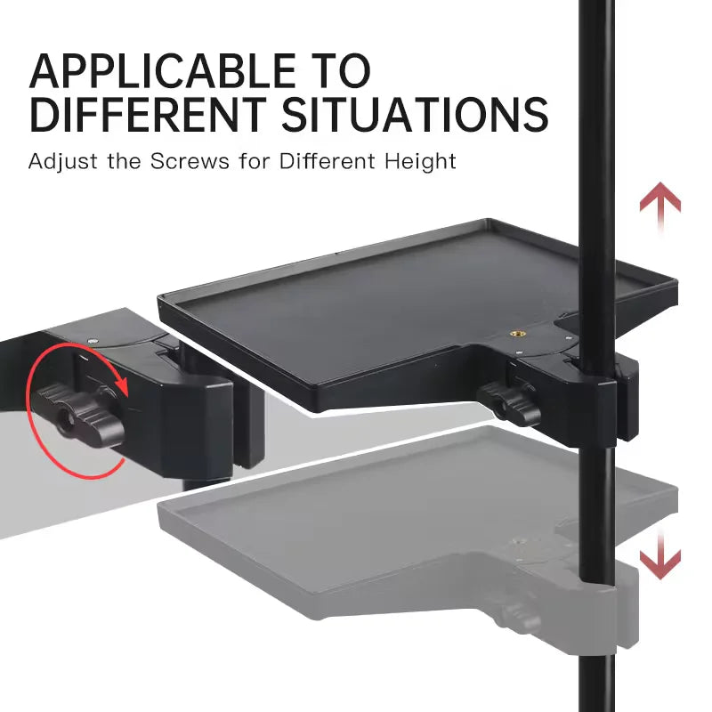 Clamp-On Microphone Stand Tray, 22.5 × 16.4cm