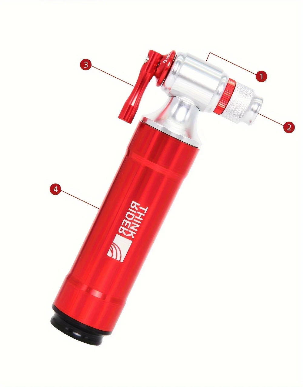 Pompa CO2 ThinkRider per gonfiaggio rapido della bicicletta