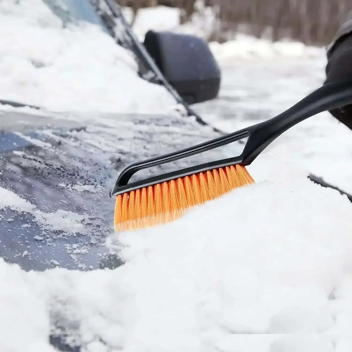 Escova para neve e raspador de gelo para automóvel, destacáveis, 2 em 1