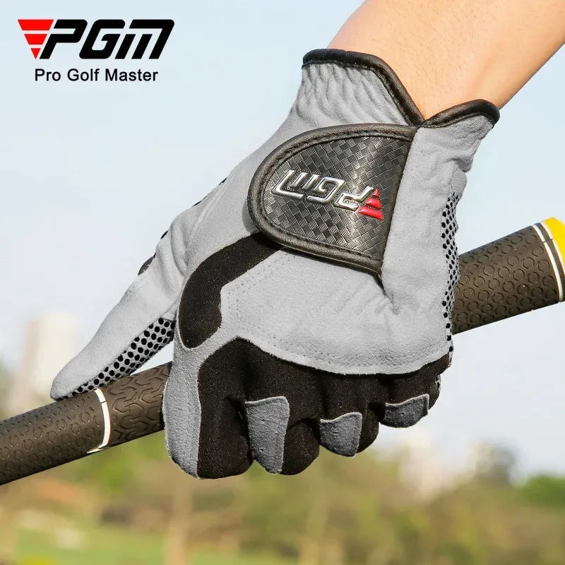 PGM Professional Golf Gloves Microfiber Cloth Fabric Breathable Non-Slip Gloves Club Swing Putting Training Gloves 
