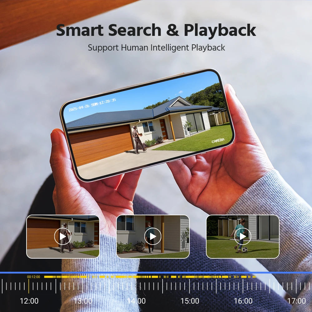 4MP Wireless PT Solar Security Camera System with NVR