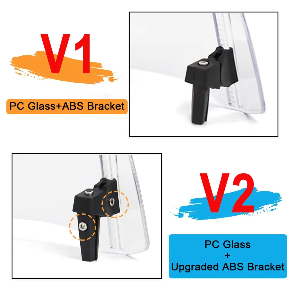 Universal Motorcycle Windshield Extension Adjustable Spoiler Clamp-On Windscreen Deflector For BMW KAWASAKI YAMAHA HONDA SUZUKI 