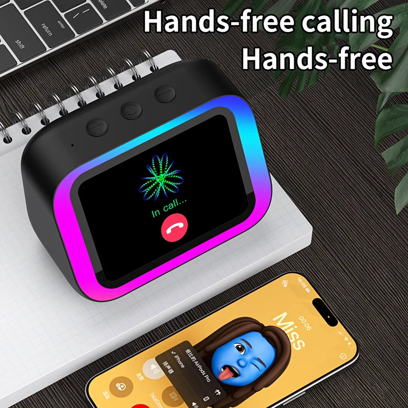 Bluetooth Alarm Clock with Speaker and Photo Display