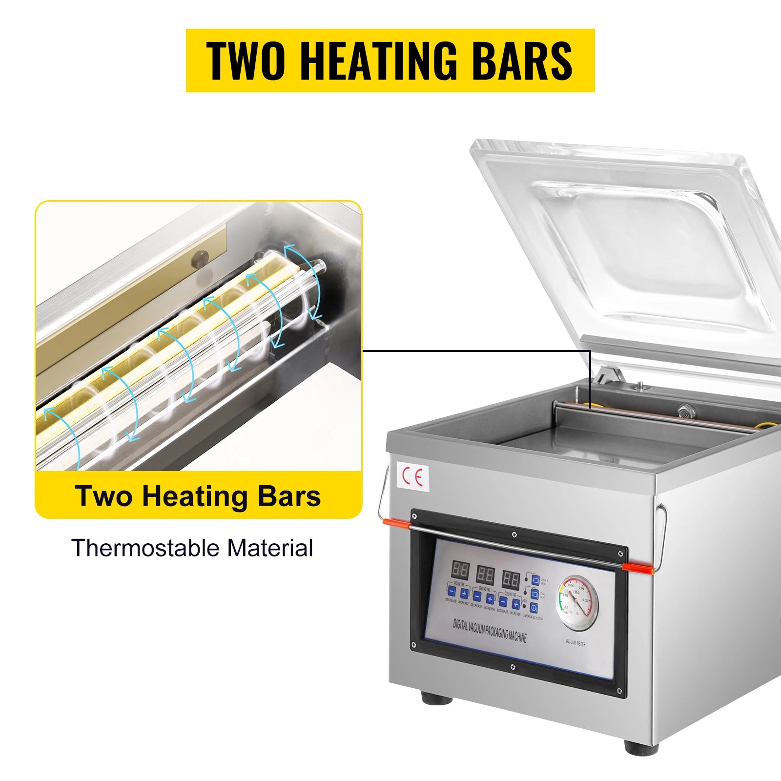 DZ-260C Chamber Vacuum Sealer 31cm Digital Food Packing Machine