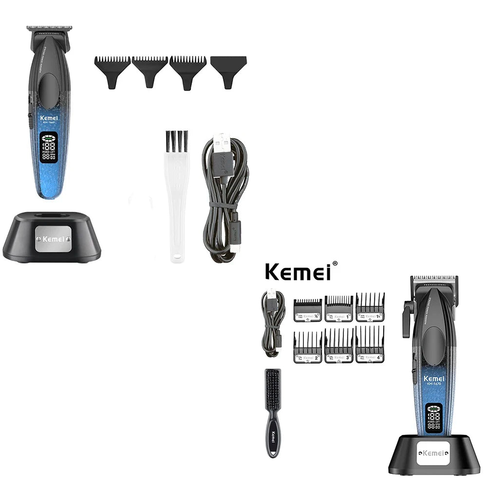 Cordless 9000RPM Hair Clipper Zero Gap Trimmer for Precision Cuts