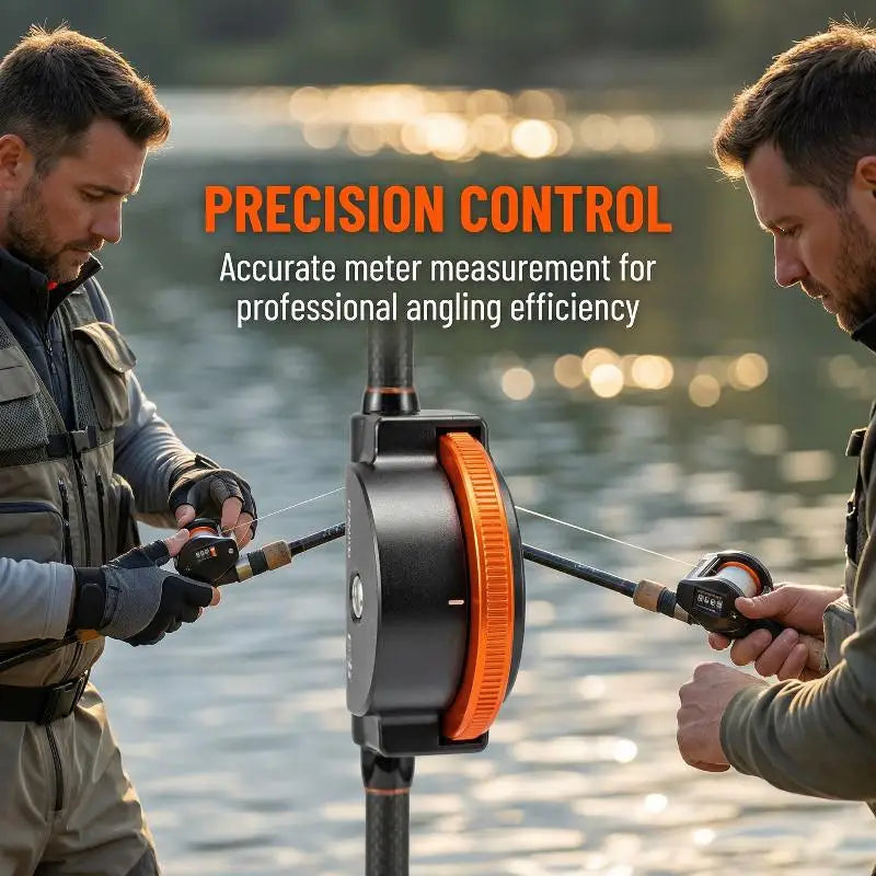  contador de linha de pesca com braçadeira para vara, 0–999 m