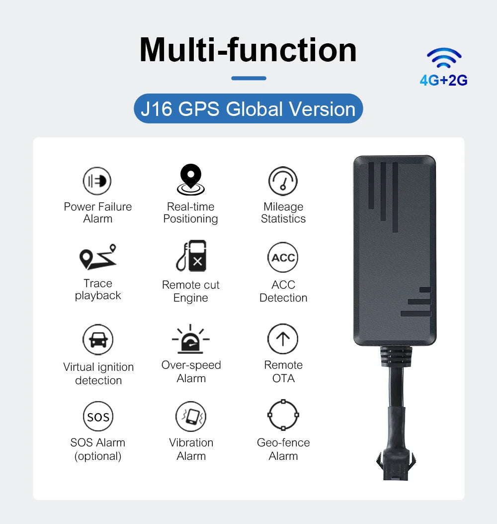 Set de 3 trackere GPS 4G J16 cu urmărire în timp real și control de la distanță