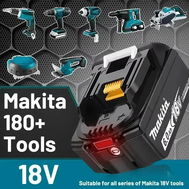 Original Makita battery, 18V 9.0Ah rechargeable battery, power tool BL1830 BL1840、BL1850、BL1860B、 Makita 18V lithium battery 