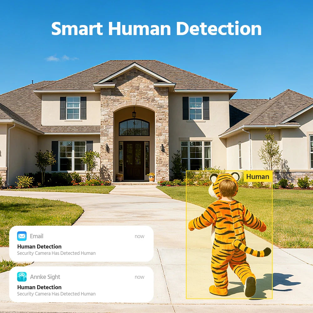 8MP WiFi Security Camera System with 12 Inch LCD