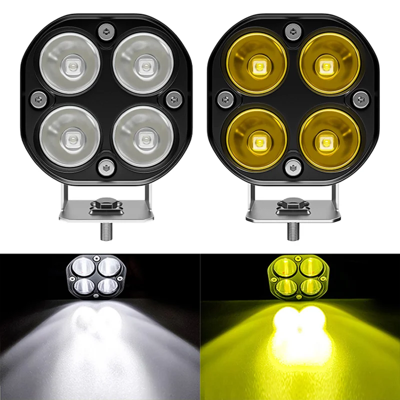 Projetores de Trabalho LED de 3 Polegadas 12V 24V Luzes Pod Faróis para Motociclos Barra LED Flood Luzes de Nevoeiro para Carro Caminhão 4x4 Todo-o-Terreno ATV