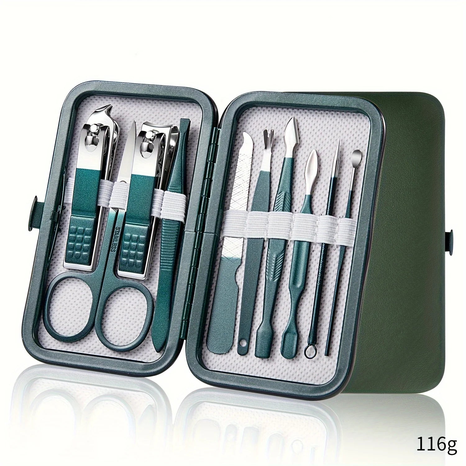 Professional 7/10/12/18 Piece Nail Care Kit Stainless Steel Manicure & Pedicure Set Nail Clipper Set with Travel Case 