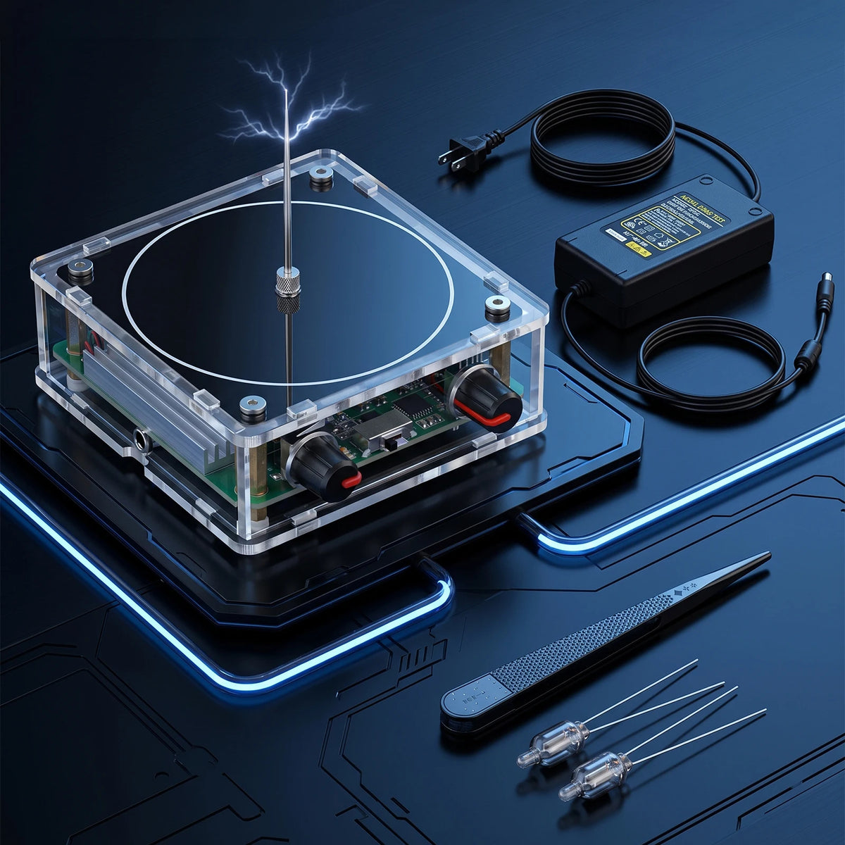 Music Reactive Plasma Coil Desktop Display