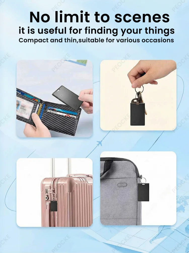 Android 1-4 Pack Smart Wallet Tracker Card Works with Google Find Hub App Location Tag Keys Bag Anti-Lost Bluetooth GPS Tracker