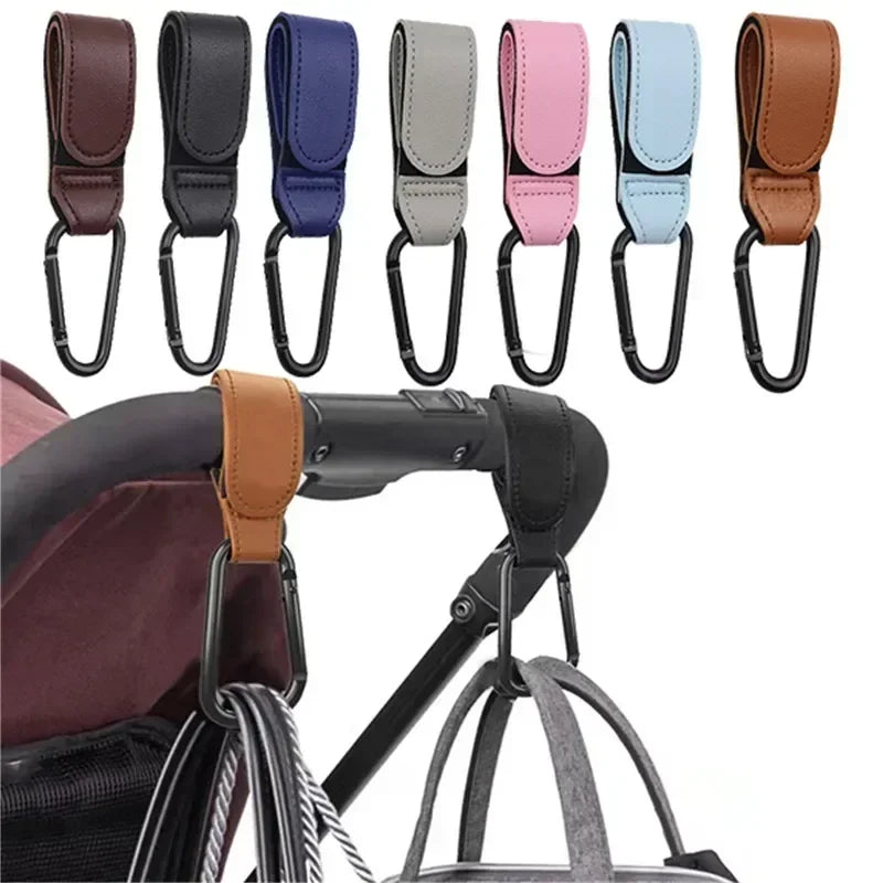 PU Leather 360 Degree Stroller Hook Organizer