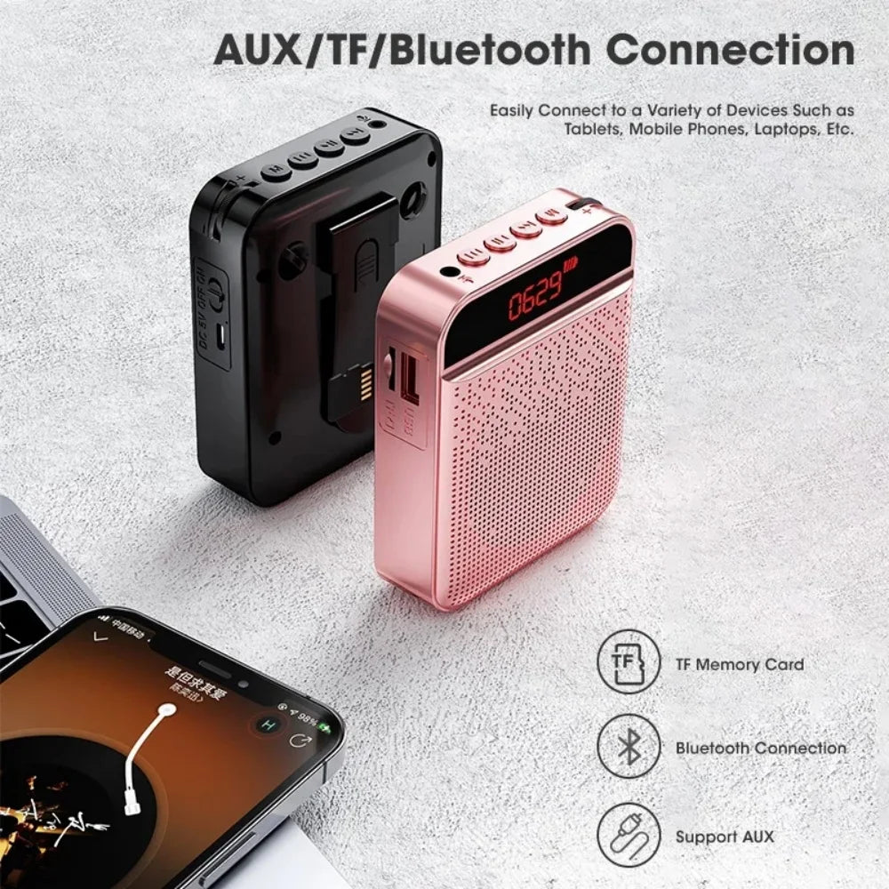 Portable Voice Amplifier with Microphone