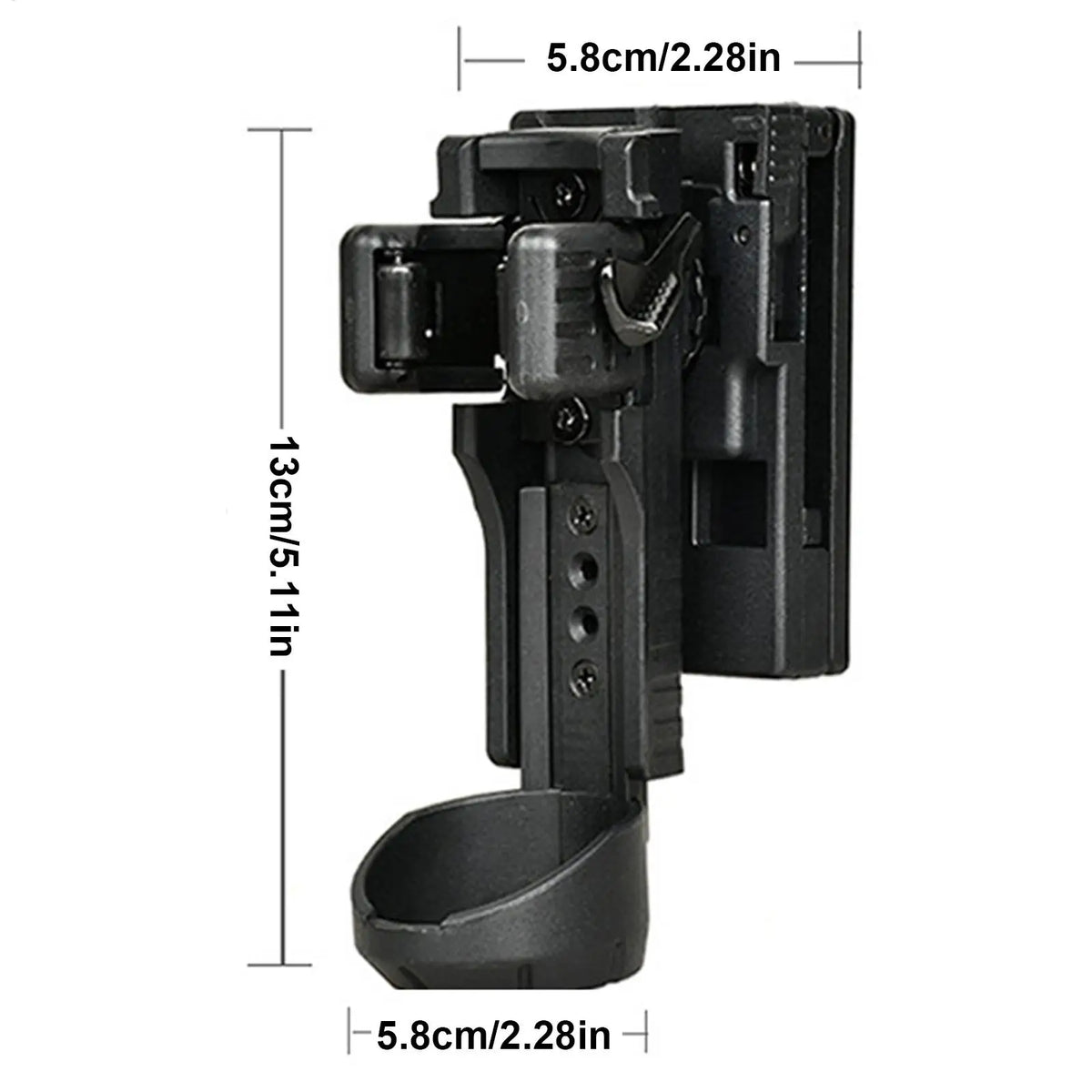 Rotating Quick-Release Flashlight Belt Holster