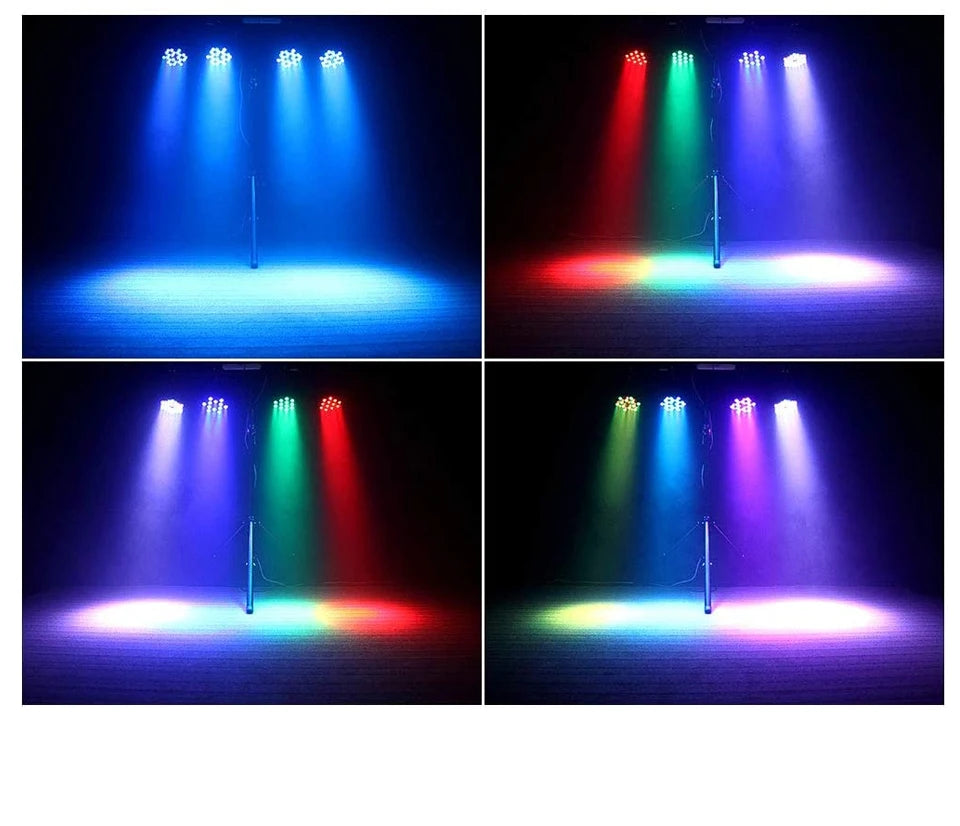 4er-Set 36-LED RGB 3-in-1 DMX512 Stage Par Lights