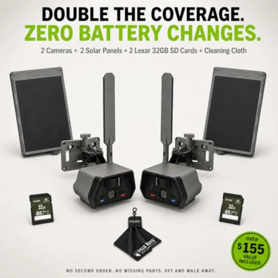 Solar-Powered 4G LTE Outdoor Security Camera Bundle