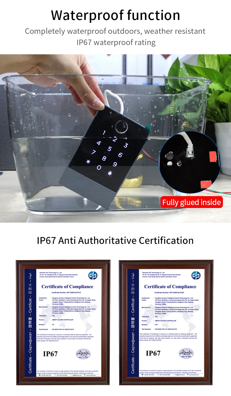 Akıllı WiFi ve Bluetooth Kapı Kilidi Tuş Takımı, Uygulama Kontrollü Erişim