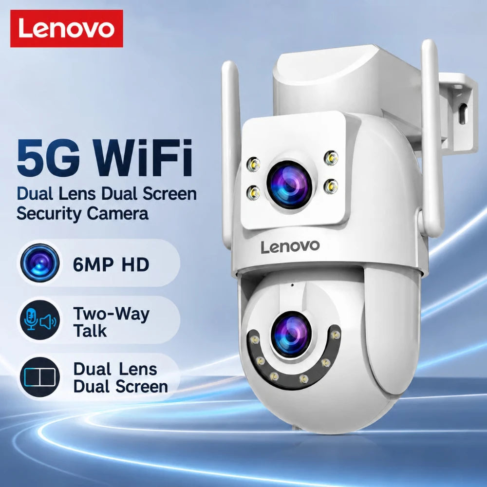 6MP HD Outdoor Security Camera with Dual Lens, AI Tracking, PTZ, Color Night Vision
