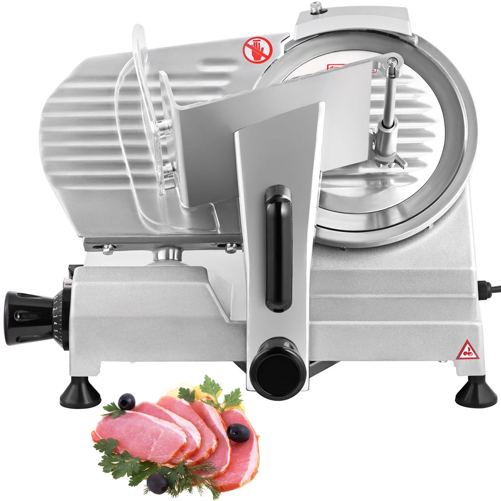 Trancheuse électrique à viande avec épaisseur réglable, lame de 8 pouces, 200W–340W