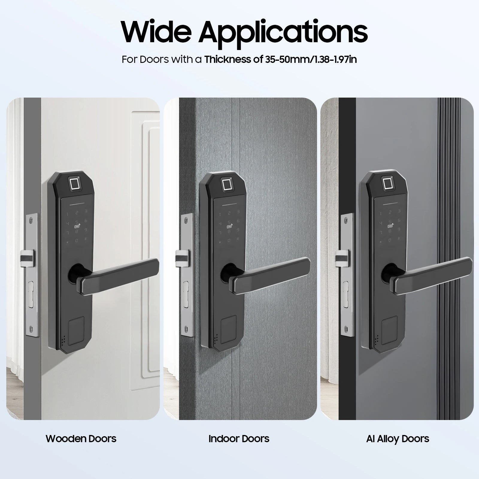 Smart dörrlås med 5 upplåsningsmetoder för hem och kontor