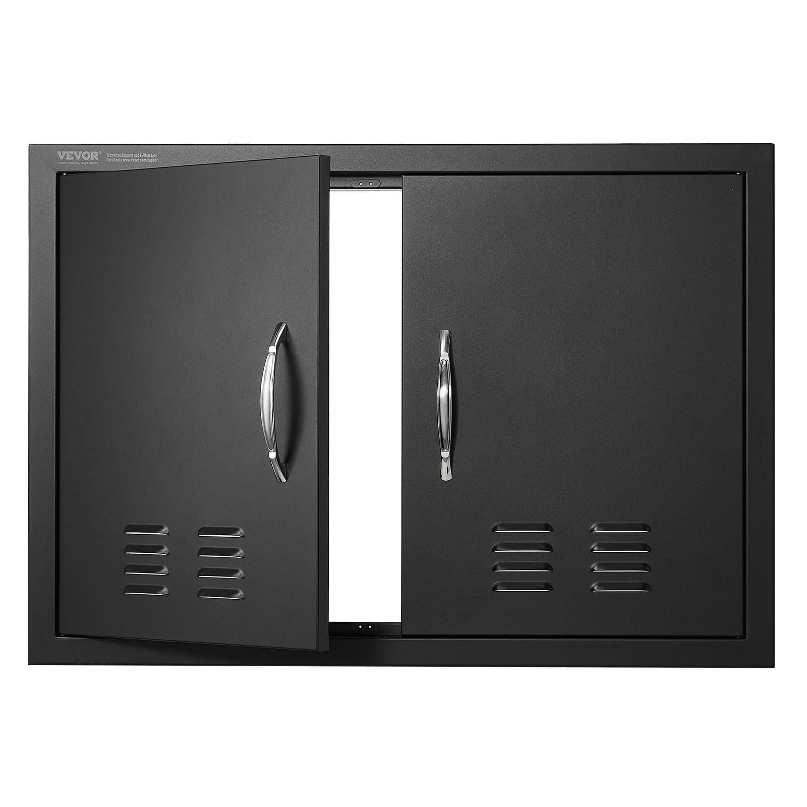 Porte d'accès double en acier inoxydable avec évents pour barbecue de cuisine extérieure